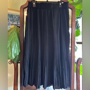 Elegant Black Pleated Skirt